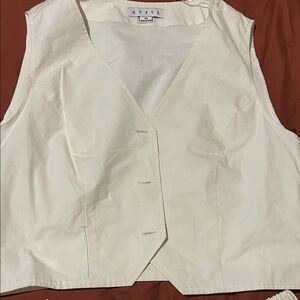 White Sleeveless Vest